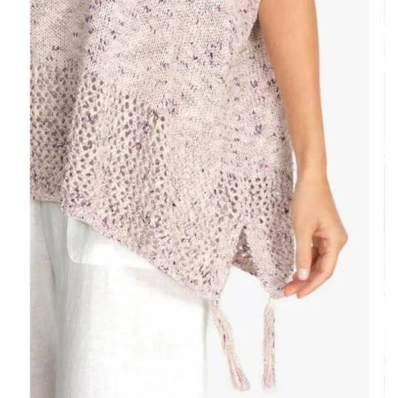 Johnny Was Knitted Poncho with Tassels Style No: M65622 RN# 149414